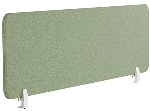 Beliani Schreibtisch Trennwand Akustik Polster grün 180 x 40 cm Schallschutz Wally