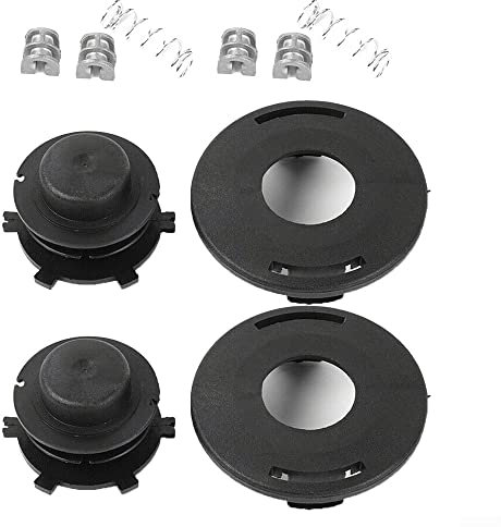 QOXEZY Kit de cabezal y cubierta de desbrozador, cabezal de bobina + tapa con resorte para 25-2 FS 44 55 56 70 80 83 85 90 RX110/120/130, kit de cabezal de bobina de repuesto