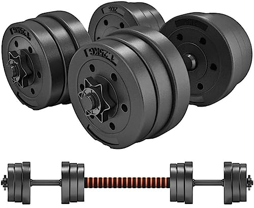 HALAHAI Hanteln Gym Ausrüstung Einstellbare Langhantel Hantel Dual-Use-Arm Übung Training Gerät Haushalt Hantel Hantel Set Kurzhanteln (Color : Nero, Size : 30kg(15kg*2))