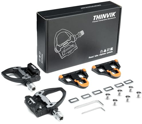 Road Bike Pedals with Cleats Set, 9/16 Pedals for Shimano SPD-SL System