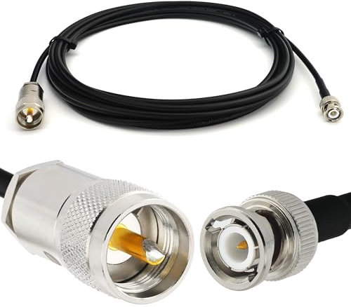 RANGEFUL BNC maschio a PL259 UHF 30cm cavo coassiale RG58/U — per HAM cavo antenna CB radio analizzatore misuratore SWR VHF marino rosmetro