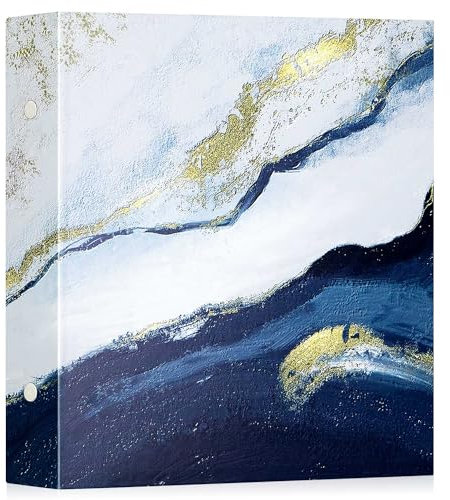 Lanpn Fotoalbum 10x15 cm 600 Taschen, Extra Großes Fassungsvermögen Leder Hardcover Großes Fotobuch für 600 Vertikale und Horizontale Bilder Marine