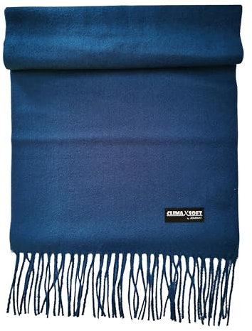 ADAMANT Schal Herren/UNISEX-100% Climaxsoft (weich wie Kaschmir) - Standard-Länge/Breite -200x30cm- (Mittelblau)