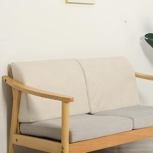 Memory Foam Sofa Lendenkissen lindert Schmerzen im unteren Rücken, Lesekissen, Rückenkissen für Bürostuhl, Bett-Rückenlehne mit wasserdichtem Bezug (Beige, 50 x 50 x 15 cm)
