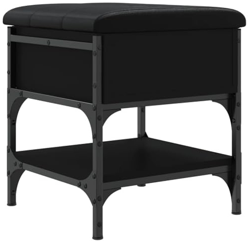 vidaXL Schuhbank Schwarz 42x42x45 cm Holzwerkstoff