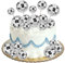 Cake Topper Geburtstag Disco, 22 Stück Tortendeko Silber Discokugel Kuchen Deko Torten Deko für 70/80/90er Disco Tanz Mottoparty Dekorationszubehör