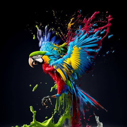 Pro-Art Glasbild Colorful Ara, 30x30 cm