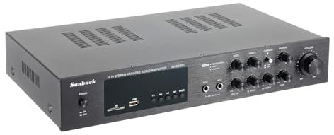 LENDISIY Amplificador de audio estéreo HiFi Bluetooth 600W 4.2 FM/AM, amplificador de potencia Bluetooth estéreo Home Audio Amplificador USB Amplificador estéreo Amplificador completo