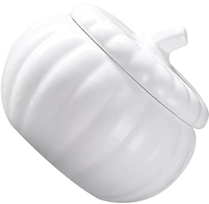 ABOOFAN 1 Pc Taza de sopa de calabaza sopera con tapa cuenco con forma de calabaza envase tazón dulce bol cocina boles cocina tazón de sopa para el hogar tazón de fideos de cerámica