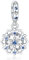 Famuan Blue Snowflake Charm 925 Sterling Silber Anhänger Armbänder Weihnachten Valentinstag Geburtstag Schmuck Geschenke für Familie Freunde Frauen