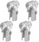 Kznifmk 1-3/8 X 1-3/8 Endschienen-T-Klemme, T-Klemme für Maschendrahtzaun Aus Verzinktem Stahl, Endschienenklemme für Rohre mit 1-3/8 Außendurchmesser, 4er-Pack
