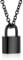 BIAIHQIE Padlock Cremation Jewelry Urn Necklaces for Ashes for Women Men Stainless Steel Padlock Urn Pendant Ash Holder-Black