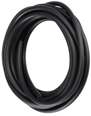 TOP-VIGOR Manguera de aceite lubricante, 2 mm x 4 mm x 3 m, manguera de goma para riego, equipo pequeño, exterior, tubo de agua de jardín, color negro