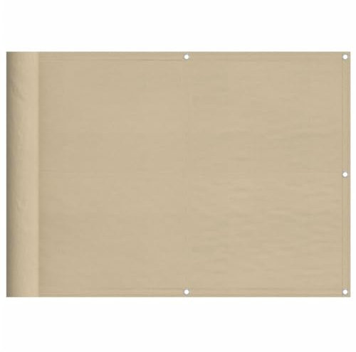 Homvdxl Balkon Sichtschutz 0,75x7m Oxford Stoff Balkonabdeckung Gartenzaun Abdeckung Wind- und UV-Schutz Wetterfest Beige