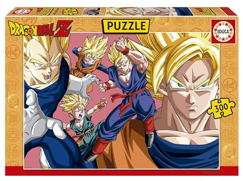 Educa - Kinderpuzzle Dragon Ball DBZ | 300 Teile Puzzle | Son Goku, Vegeta, Dragonball Z Kinder | ab 8 Jahren (20414)