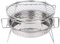 Barbecue a carbonella Rotondo in Acciaio Inox per Esterni, Barbecue a carbonella e Rete (Monocolore 22x14 cm)