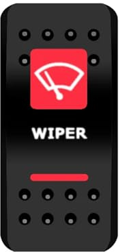 Marineschalter, Wippschalter-Abdeckkappe, rotes Fenster, beschriftet for Auto, Boot, Marine, Carling, ARB, NARVA, Kippschalter, wasserdicht(Wiper)