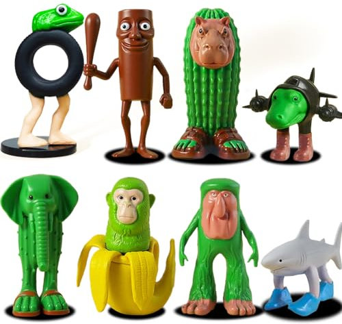 8PCS Italian Brainrot Action Figures Set,1.8-3.3IN Funny Collectible Figures for Kids & Adults,Tralalero Tralala-Inspired,Creative Shark,Monkey and More Toys,Safe Gifts for Fans Ages 6+ (A 8PCS)
