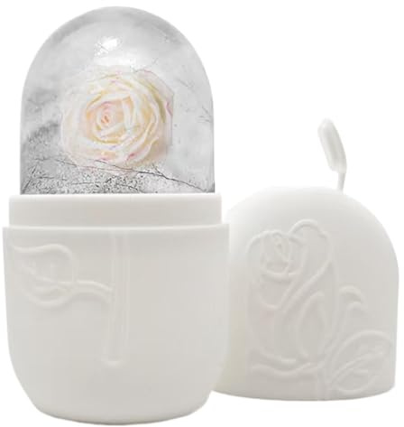 Ice Face Roller, Silicone Cold Massager, Puffiness Tool, Firm Non-Slip Grip, Reusable Freezing Design, Travel or Home Routine Use, 4.72x2.76x1.97 Inches