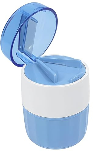 Pillenzerkleinerer, 3-in-1-Pillenmühle aus Edelstahl, tragbarer Medikamentenpulverisierer, Tablettenschneider mit Aufbewahrung zum einfachen Schlucken, ideal für unterwegs und zu Hause