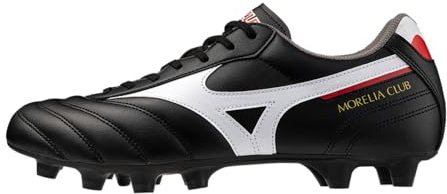 Mizuno Morelia II Club, Men's Football Boots, Black White Red, 8.5 UK