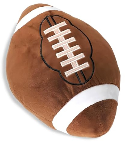 HTGWCG American Football Plushkissen, National Footballs League geformtes Kissen, Weiches Plüschkissen als Footballs Deko auf dem Sofa oder Footballss Geschenk für Fans, NFL, Braun