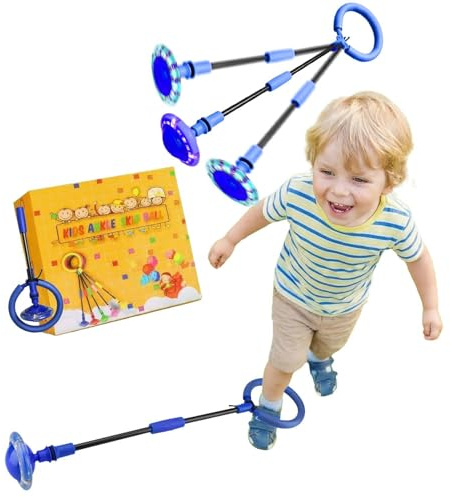 OHiZVZV Faltbarer LED-Leuchtball, Einzelner hüpfender Ball für Outdoor-Aktivitäten​ und Indoor-Spaß, Sportgerät für Koordinationstraining​ und Gleichgewichtsübungen, Ideal für Kinder von 7-12 Jahren