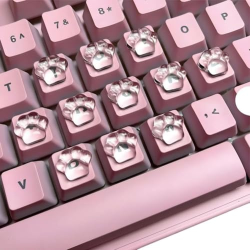 50 Stück Keyboard Bubbles for Long Nails, Keyboard Nail Bubbles, Erhabene Tastaturaufkleber für Lange Nägel, Transparente Tastatur-Schutzhülle für Frauen für PC Laptop Computer Spiel Arbeit (C)