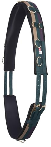Imperial Riding Longiergurt „IRH Deluxe Extra“, ergonomische Formgebung mit Widerristfreiheit und Metallringen, Multi Waldgrün, Pony
