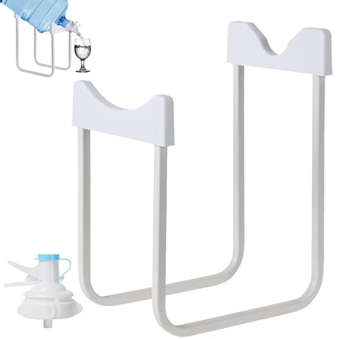 Supporto per bottiglia d'acqua da 5 galloni e bocchetta per erogatore | Struttura antiscivolo per acqua potabile con beccuccio riutilizzabile | Supporto per brocca antiruggine, compatibile con