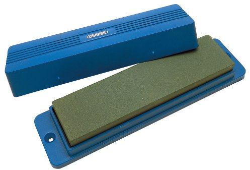 Draper 31696 Silicone Carbide Sharpening Stone with Box, 200mm x 50mm x 25mm , Blue