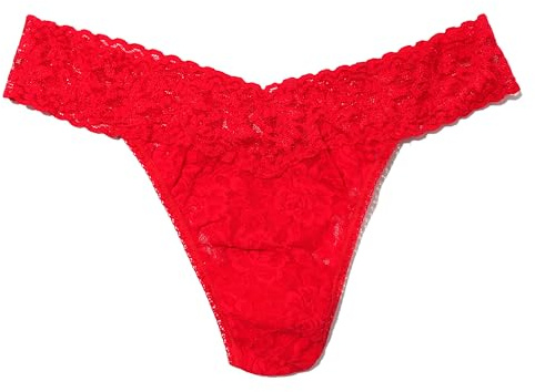 hanky panky Signature Lace Thongs Original Rise, No VPL, One Size 4-14 Red