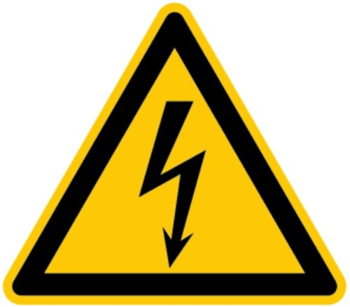 H.Klar Aufkleber Warnung vor gefährlicher elektrischer Spannung D-W008 SL 200mm