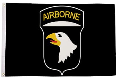 Flag Wholesaler 101St Airborne Flagge, Schwarz, Large