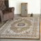 VIMODA Teppich Wohnzimmer Orient Stil Ornament Bordüre Braun Beige, Maße:240 x 340 cm