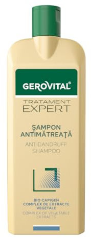 Gerovital Anti-Schuppen Shampoo für empfindliche Kopfhaut – Beruhigt, reguliert Talg und spendet Feuchtigkeit – Mit Klettenwurzel, Rosmarin, Birke, Schachtelhalm & Salbei – 400 ml