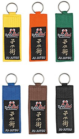 Danrho Schlüsselanhänger Ju-Jutsu Accessoires in 6 verschiedenen Farben Schluessel Schluesselanhaenger Schlüsselanhänger Ju+Jutsu Kampfsport, Farbe:braun