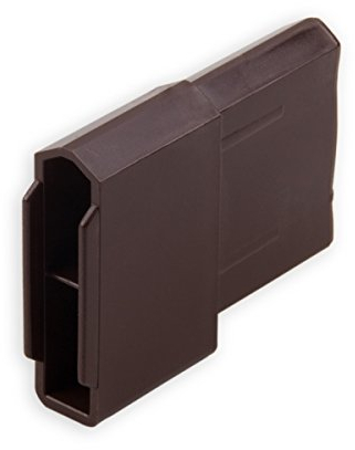 DIWARO® 1 Paar Endstabgleiter | Größe 28mm x 12mm | Farbe braun,grau oder weiß | Material Kunststoff | für Endleiste, Endschiene, Winkelendschiene | Rolladenpanzer, Jalousie, Rollo (braun)
