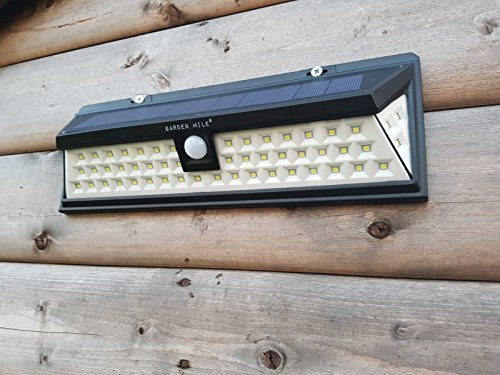 Garden Mile® Motion Sensor Solar Security Lights - Bright 66 LED Lights with PIR 3 Modes Home Wireless Light - Super Motion Sensor Lamp for Garden, Outdoor, Fence, Driveway Stairs Outside Wall