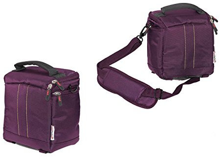 Navitech Purple Protective Portable Projector Carrying Case and Travel Bag for The GooDee Full Color 130 Portable LED Home Theater Projector