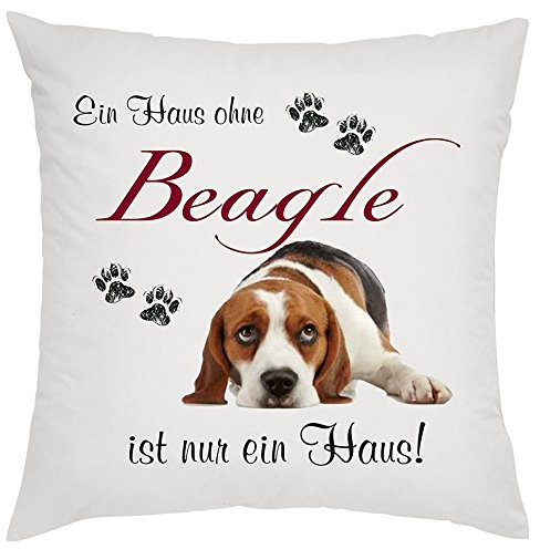 Crealuxe EIN Haus ohne Beagle ist nur EIN Haus Zierkissen, Sofakissen, bedrucktes Kissen, Bauwollkissen