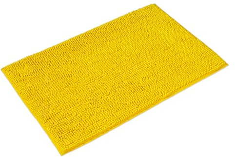 WohnDirect Duschmatte 50x80 cm Gelb – rutschfest & Waschbar | Der ideale Duschvorleger: extra saugstark & rutschfest