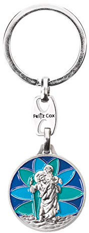 Fritz Cox Schlüsselanhänger Christophorus 'Blue Mosaik'