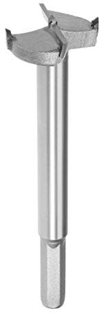 Sourcingmap Forstner Drill Bits 35mm, Tungsten Carbide Wood Hole Saw Auger Opener 128mm Length, Woodworking Hinge Hole Drilling Boring Bit Cutter (Gray)