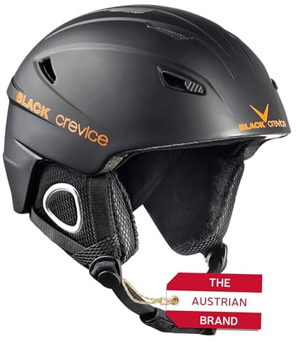 Black Crevice Skihelm Kitzbühel, schwarz/orange, L