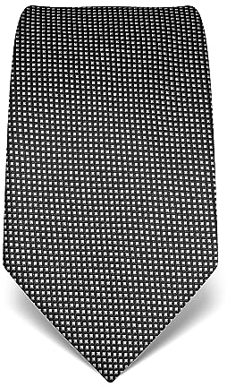 Vincenzo Boretti Herren Krawatte reine Seide gestreift edel Männer-Design zum Hemd mit Anzug für Business Hochzeit 8 cm schmal/breit anthrazit