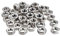sourcing map 200 Stk. Sechskantmuttern M2,5x0,45 mm Sechskantmutter mit metrischem Grobgewinde Kohlenstoffstahl Silber Farbton