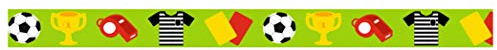 Ursus 590500136 - Masking Tape Fußball, ca. 15 mm x 10 m, Klebeband aus Reispapier, einseitig bedruckt, Lösungsmittel- und säurefrei, ideal für Kartengestaltung und Scrapbooking