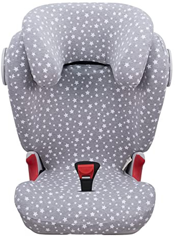 JYOKO KIDS Bezug kompatibel mit Römer KIDFIX II XP SICT, kidfix 2 S, Kidfix Z - Line (WHITE STAR, MIT AUGE)