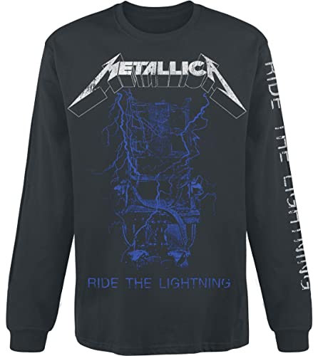 Générique Metallica Fade Homme T-Shirt Manches Longues Noir M 100% Coton Regular/Coupe Standard